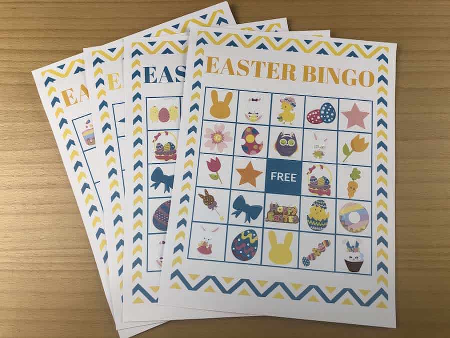 Free easter bingo cards